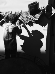 Reading newspapers