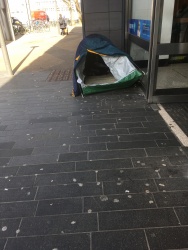 Tent in the city