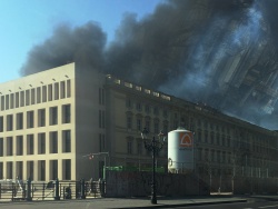 castle burning